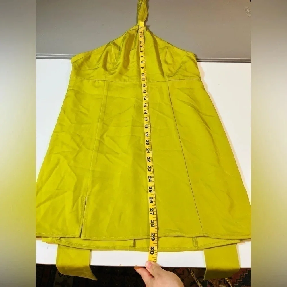 Urban Outfitters Jillian Satin Halter Mini Dress in Light Green Size Large NWOT - Picture 6 of 13